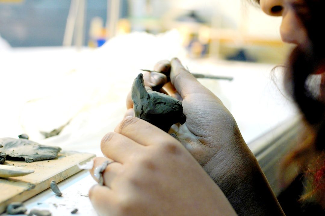 Animal Sculpture in Clay Workshop at the Eco Park , Porthtowan, Cornwall