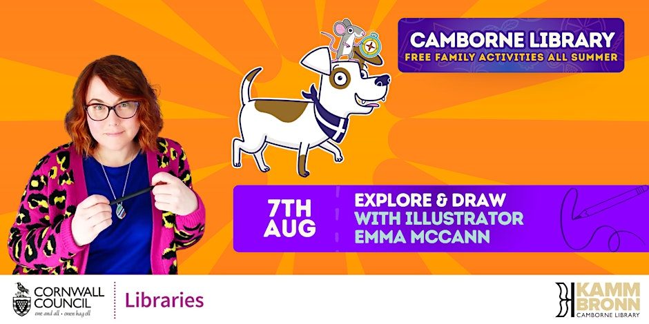 Explore & Draw with Emma McCann at Camborne Library