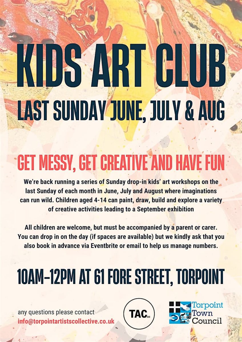 Kids Art Club at The Orchard, Torpoint