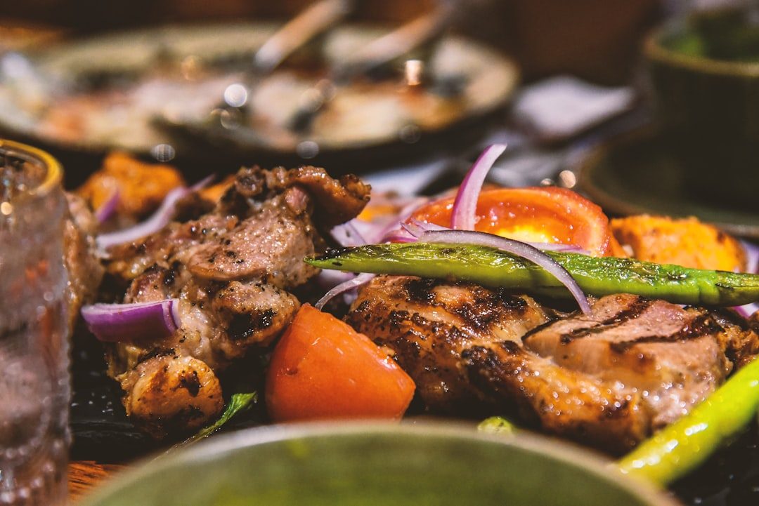 Middle Eastern food at Polgoon Vineyard