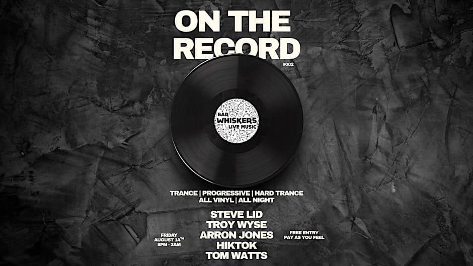 On the Record at Whiskers Newquay