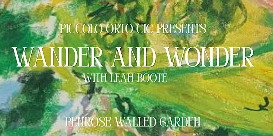 Piccolo Orto CIC - Wander and Wonder Nature Sketchbook Workshop