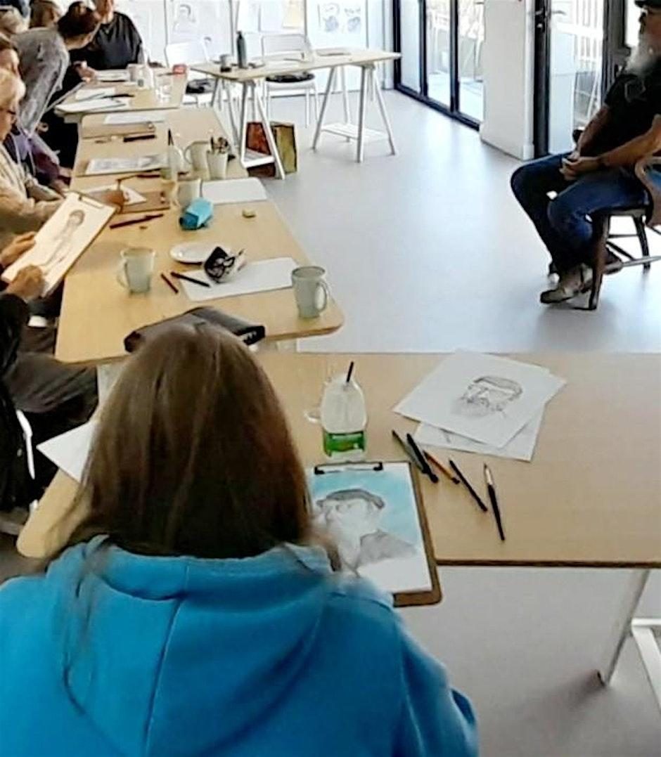 Portrait Drawing from Life at Bayspace St Ives