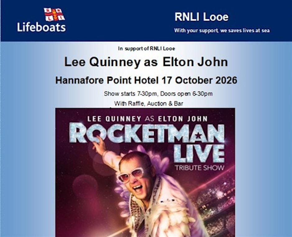 Lee Quinney as Elton John at Hannafore Point