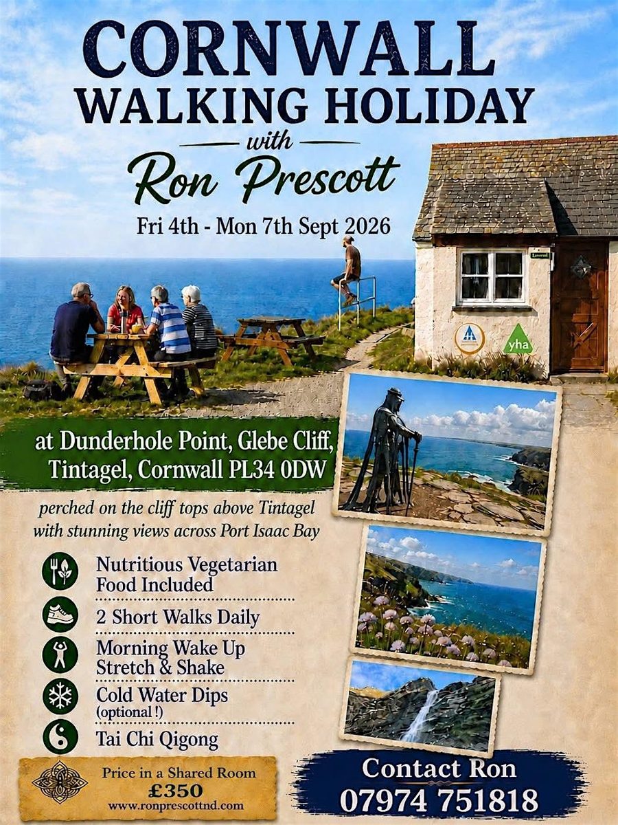Wellbeing & Walking Weekend in Tintagel, Cornwall